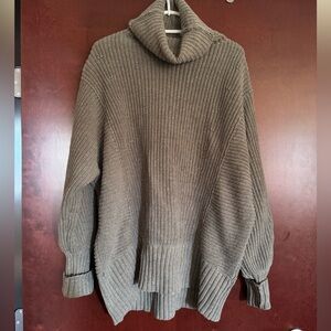 Free People Textured Knit Sweater in Gray